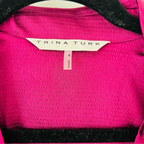 NWOT TRINA TURK Anne Front Twist Dress BERRY IN LOVE, Size 4 - Picture 3 of 7